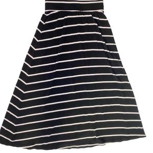 Cherokee Skirt Girls Size 7/8 Black White Striped Maxi